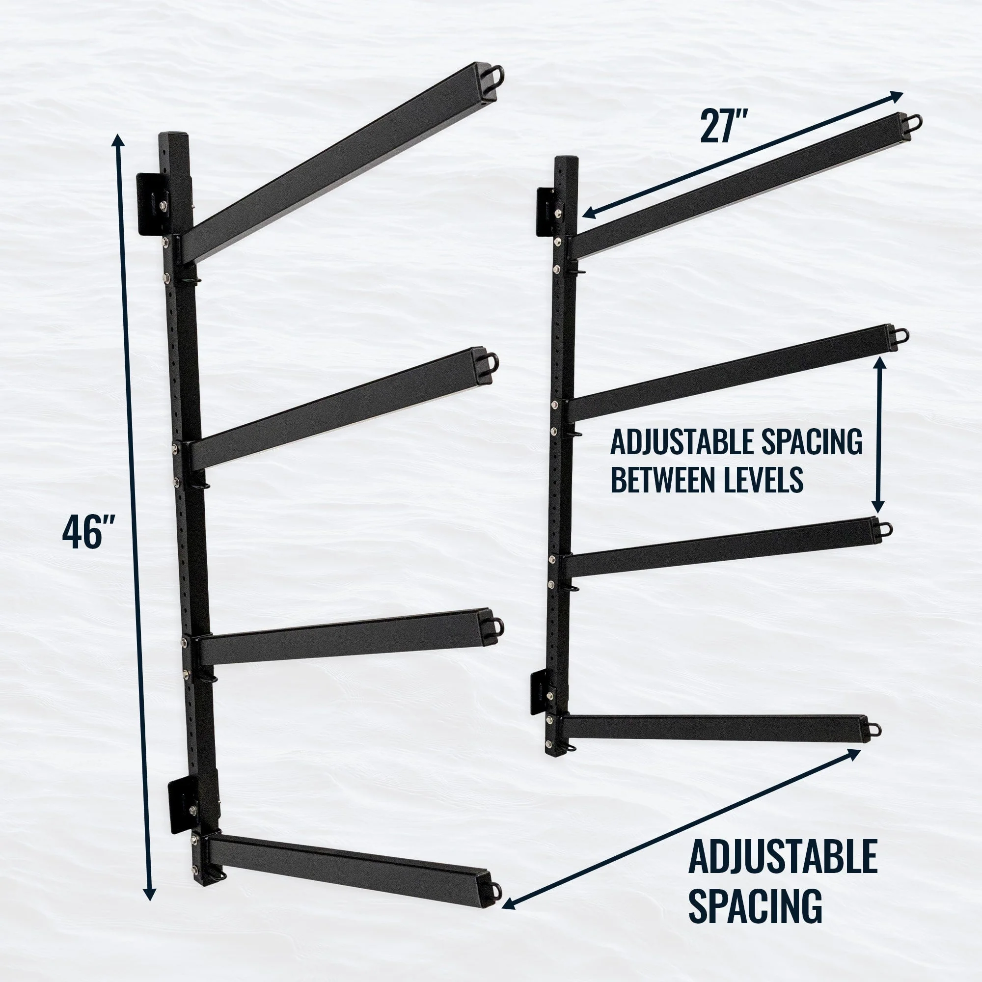 Shenandoah Kayak Rack | Outdoor Adjustable Storage | 4 Levels - Image 4